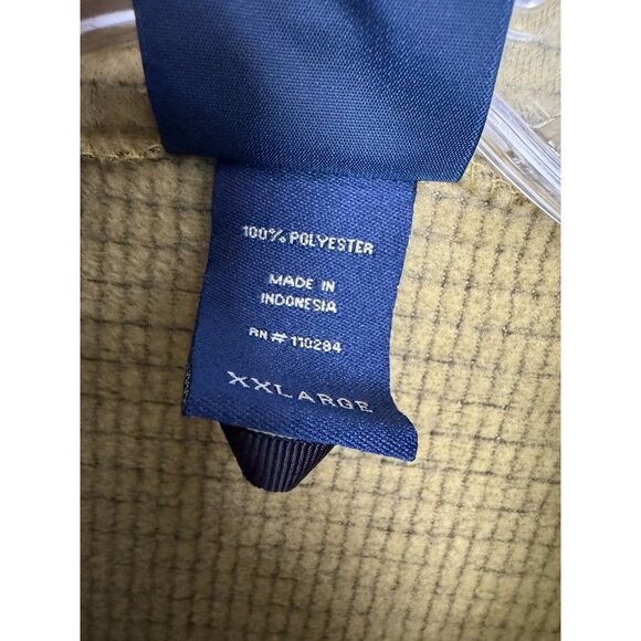 Bill's Khakis 1/4 Zip Fleece Pullover Top Lime Green/Yellow Stripe Men's XXL - Picture 7 of 7